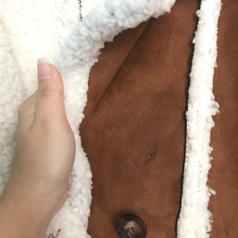 Skies Are Blue Shearling Coat Jacket - Picture 5 of 5
